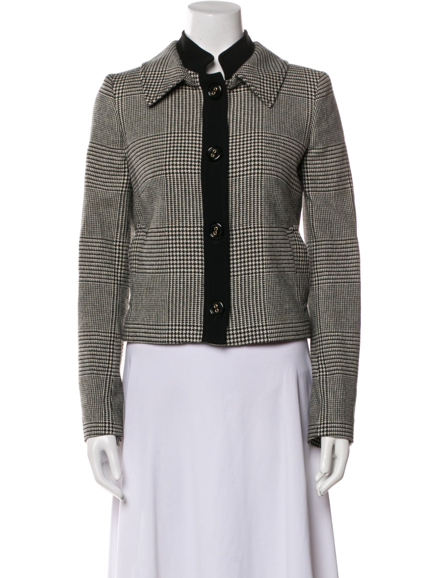 Dolce & Gabbana Virgin Wool Plaid Print Blazer