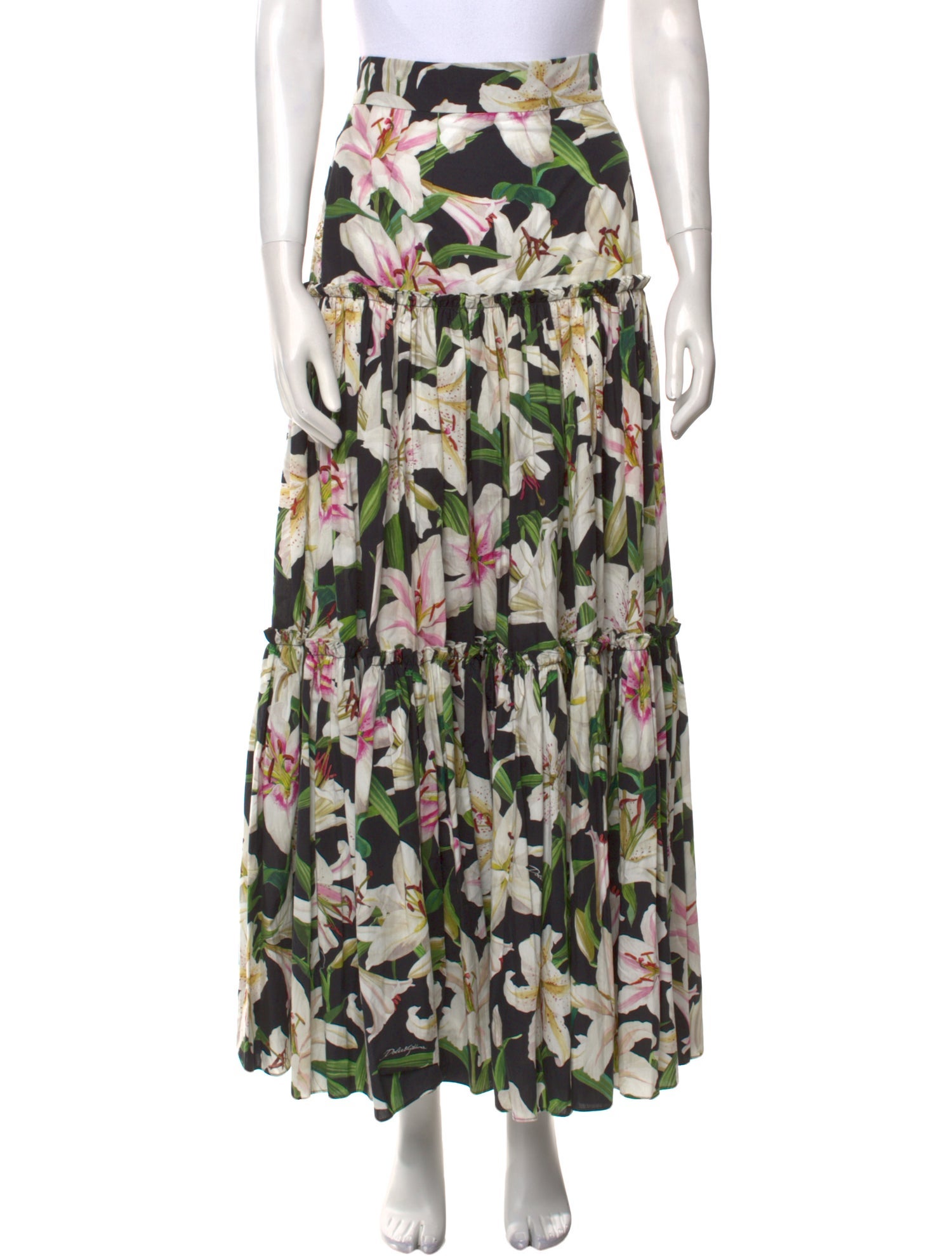 Dolce & Gabbana Floral Print Long Skirt