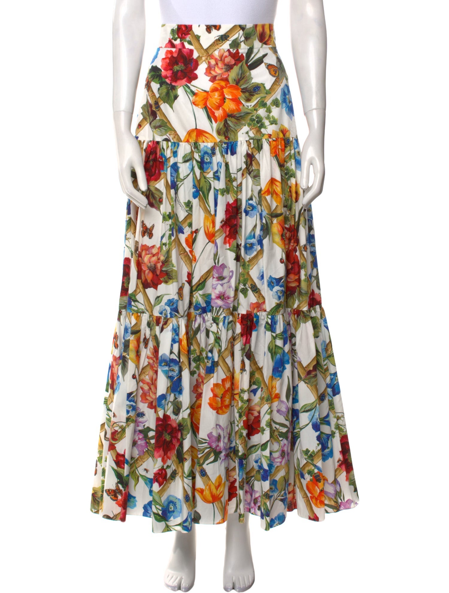 Dolce & Gabbana Floral Print Long Skirt