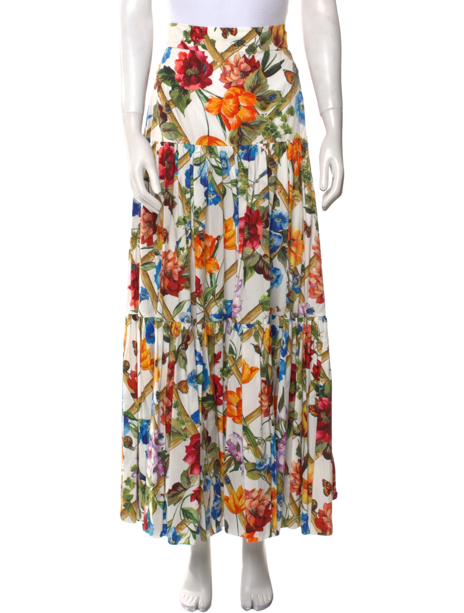 Dolce & Gabbana Floral Print Long Skirt