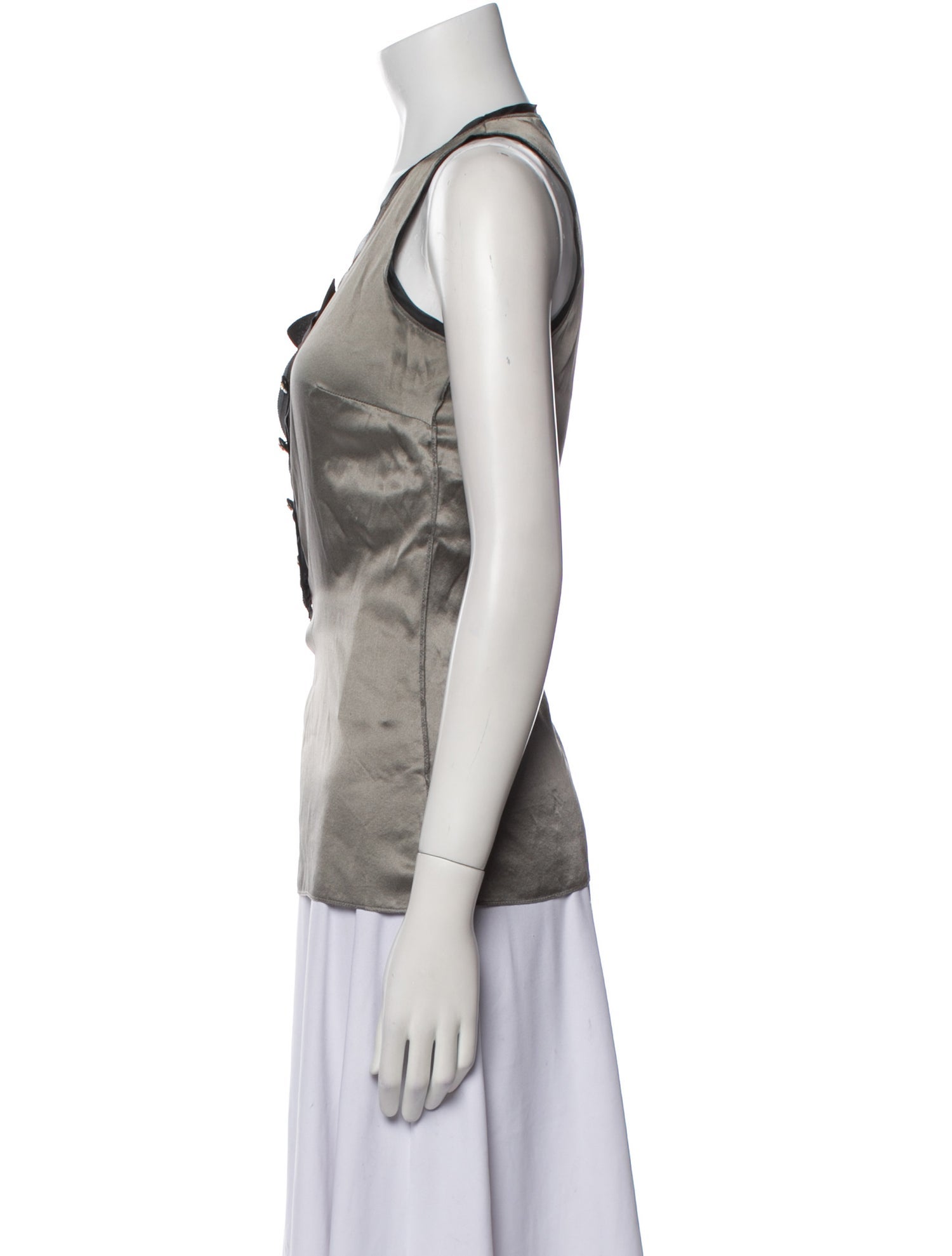 Dolce & Gabbana Silk Scoop Neck Top