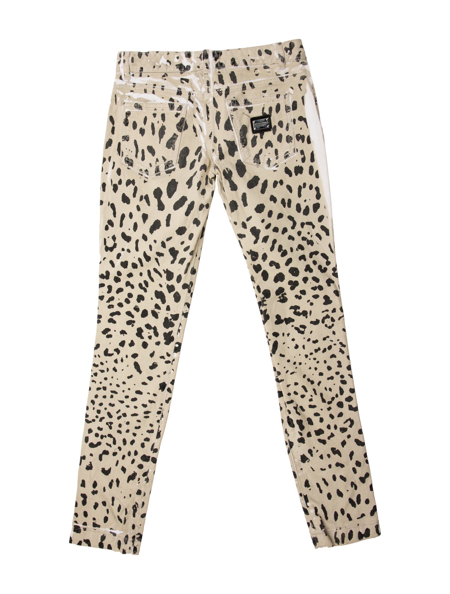 Dolce & Gabbana Animal Print Skinny Leg Pants