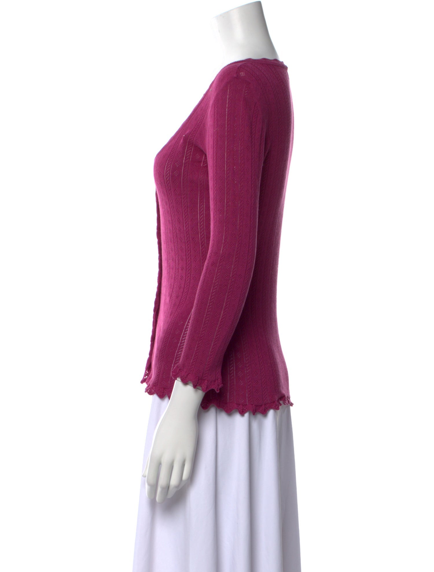 Dolce & Gabbana Scoop Neck Three-Quarter Sleeve Top