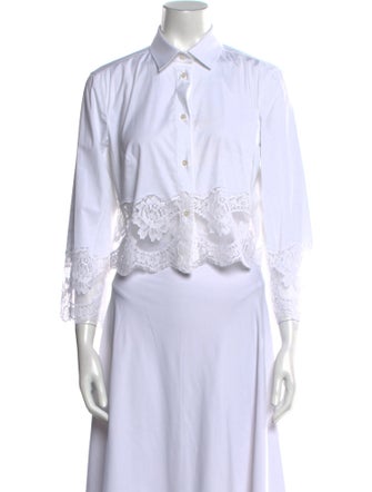 Dolce & Gabbana Three-Quarter Sleeve Crop Top