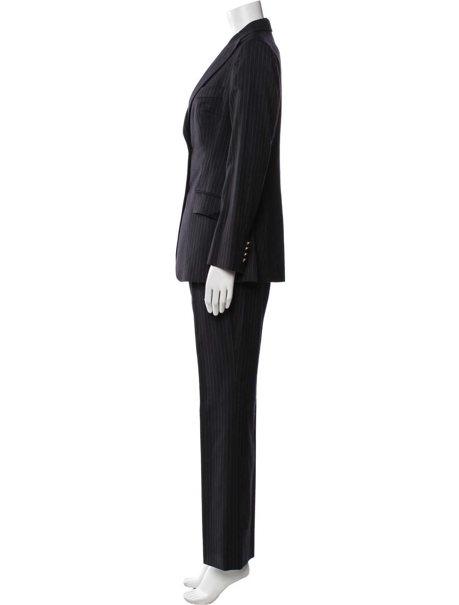 Dolce & Gabbana Virgin Wool Striped Pantsuit