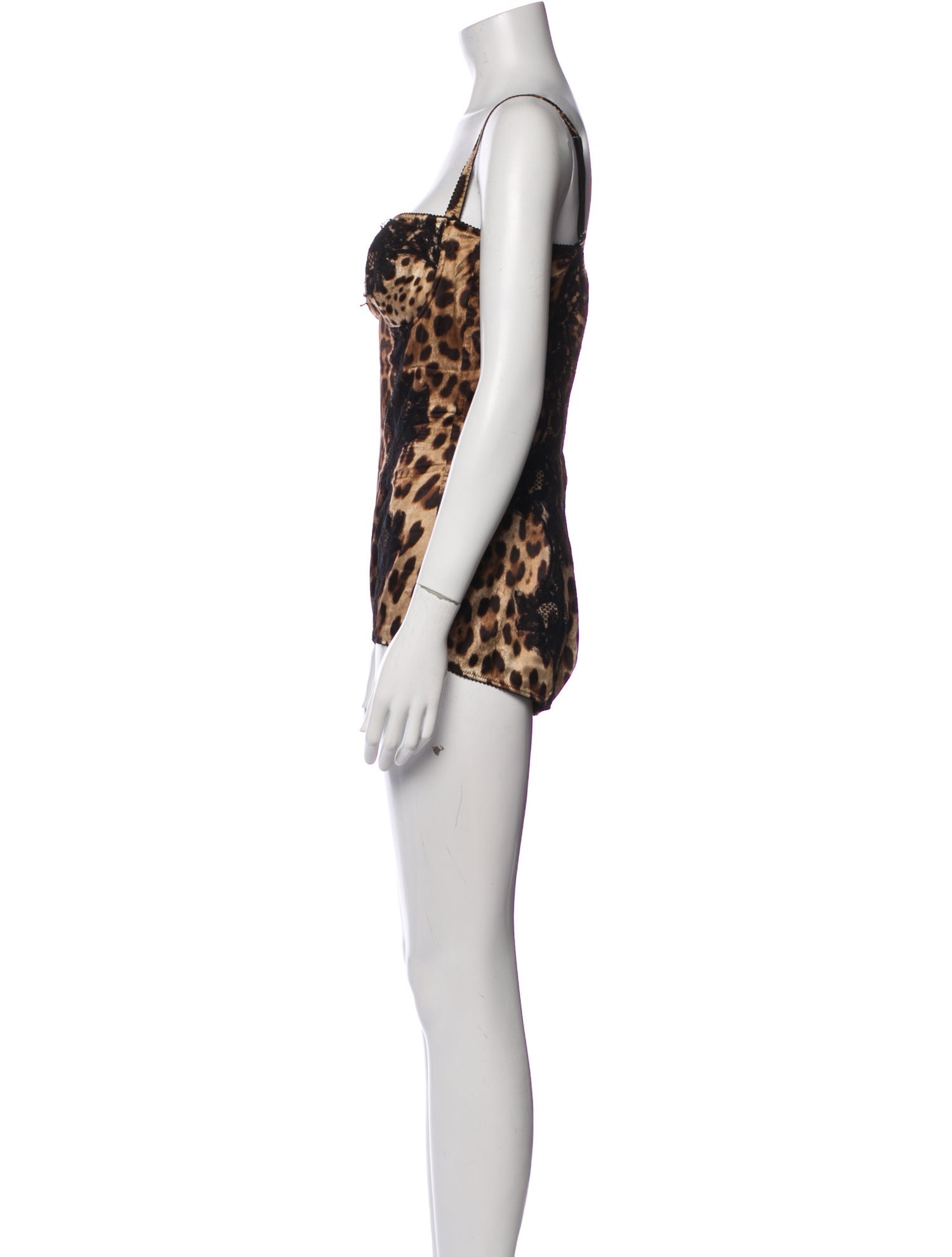 Dolce & Gabbana Silk Animal Print Bodysuit