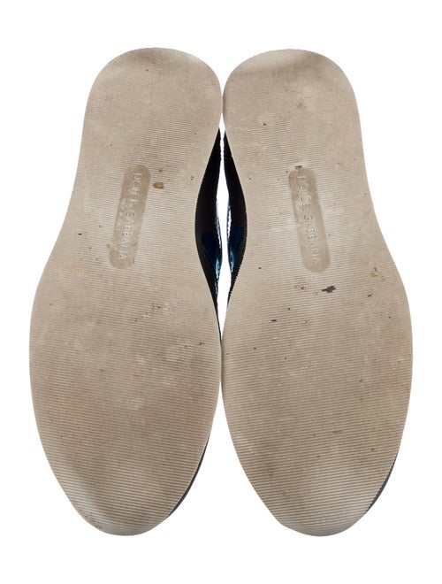 Dolce & Gabbana Leather Colorblock Pattern Sneakers