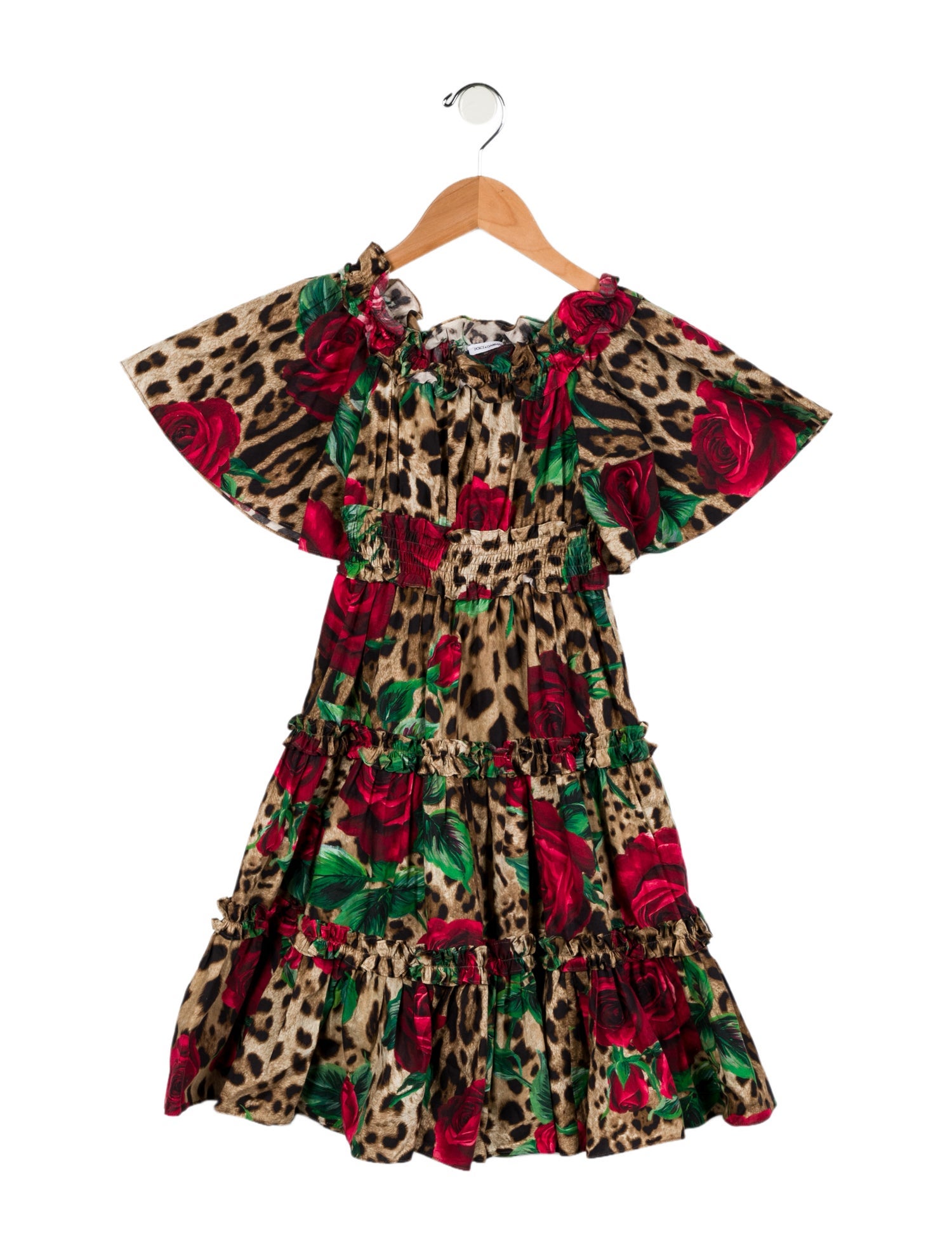 Dolce & Gabbana Toddler Girls' Ruffled Short Sleeve Dress