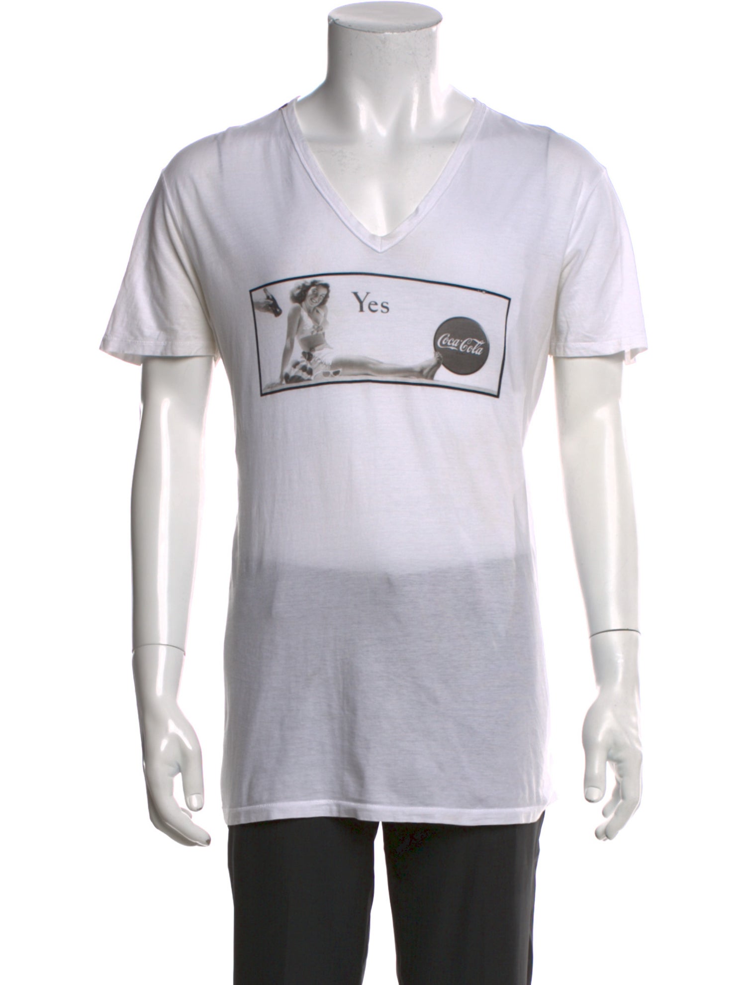 Dolce & Gabbana Graphic Print V-Neck T-Shirt