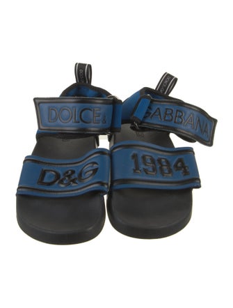 Dolce & Gabbana Leather Printed Slides