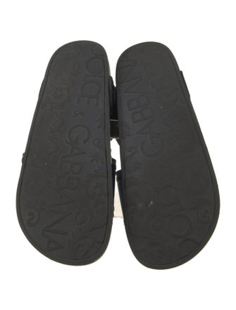 Dolce & Gabbana Leather Printed Slides