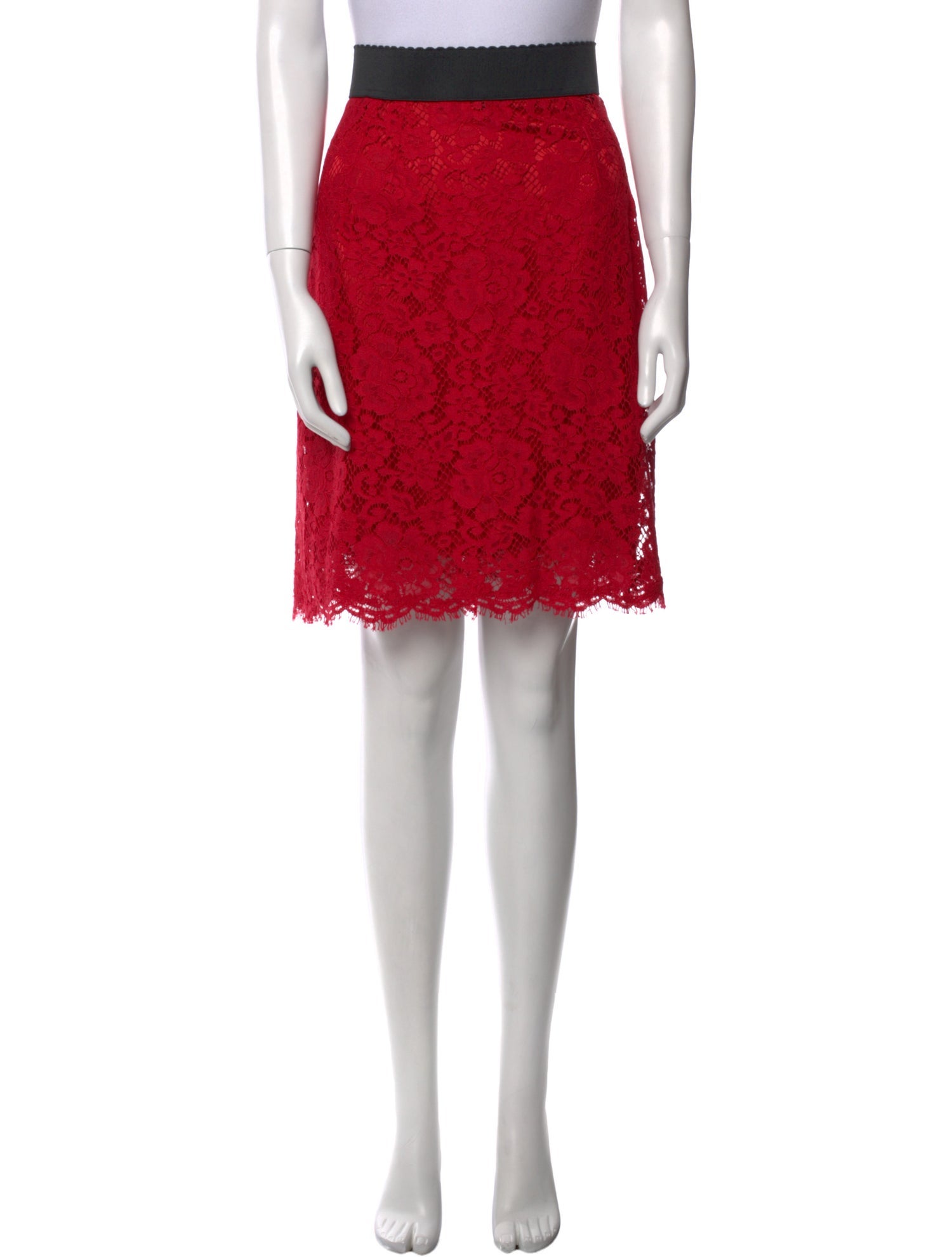 Dolce & Gabbana Lace Pattern Knee-Length Skirt