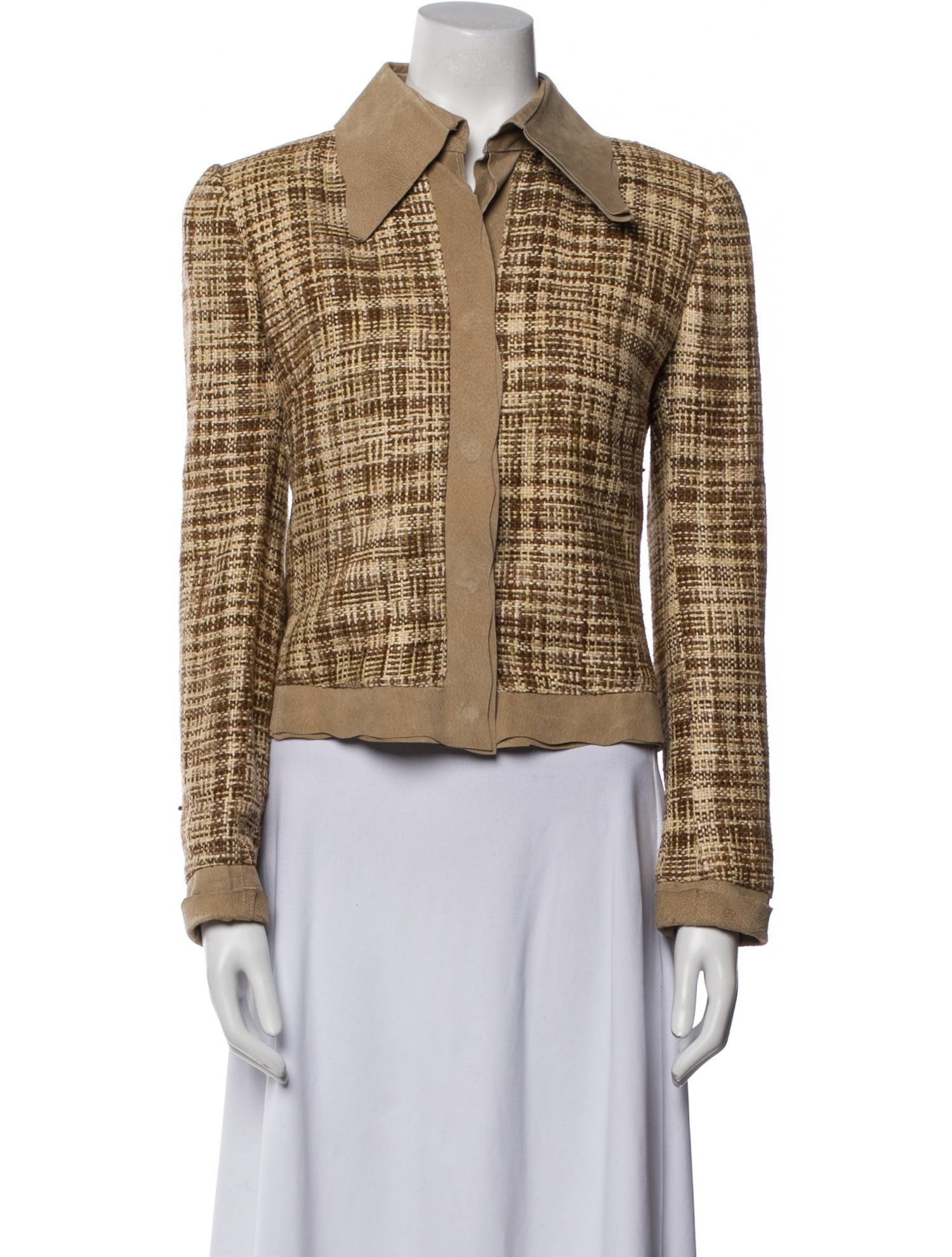 Dolce & Gabbana Silk Tweed Pattern Blazer
