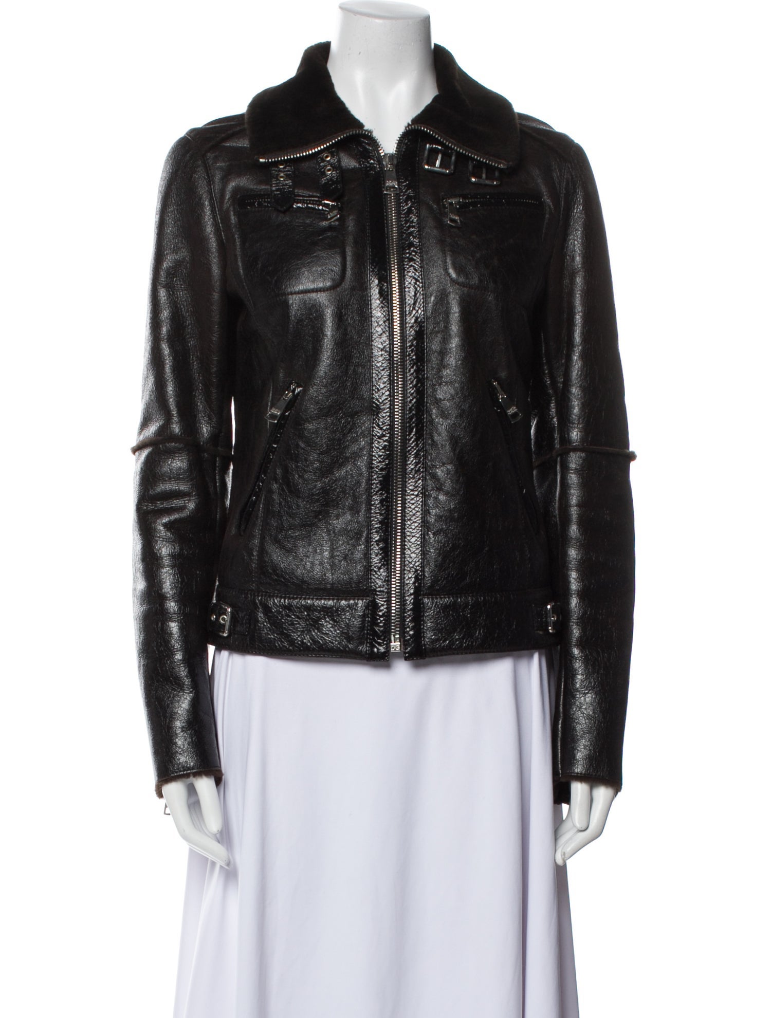Dolce & Gabbana Leather Biker Jacket