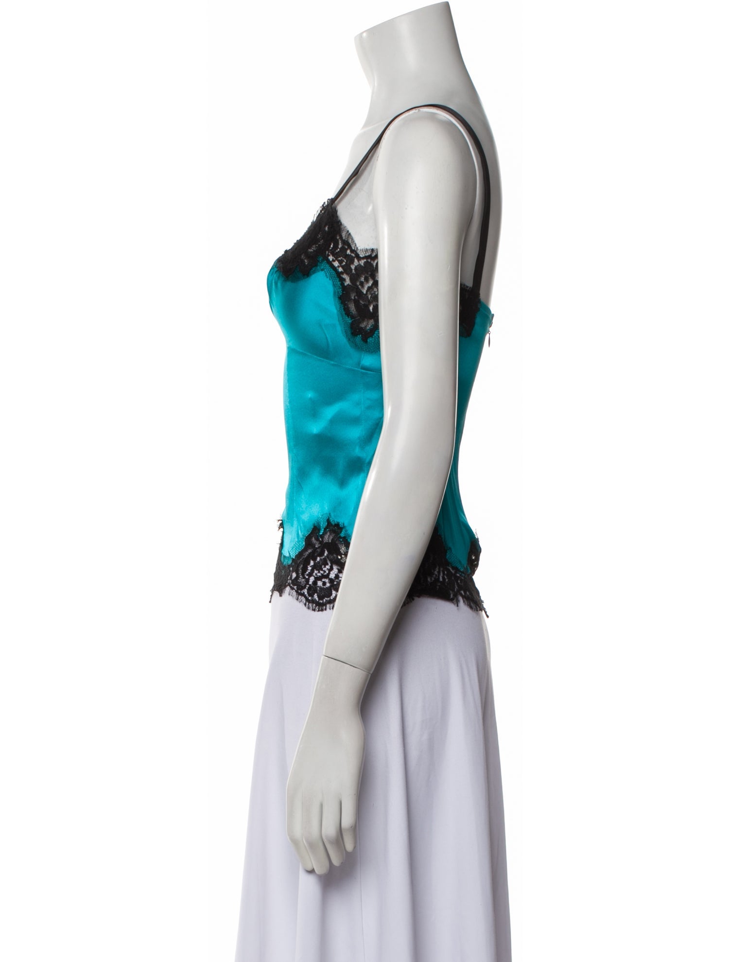 Dolce & Gabbana Silk Square Neckline Crop Top w/ Tags