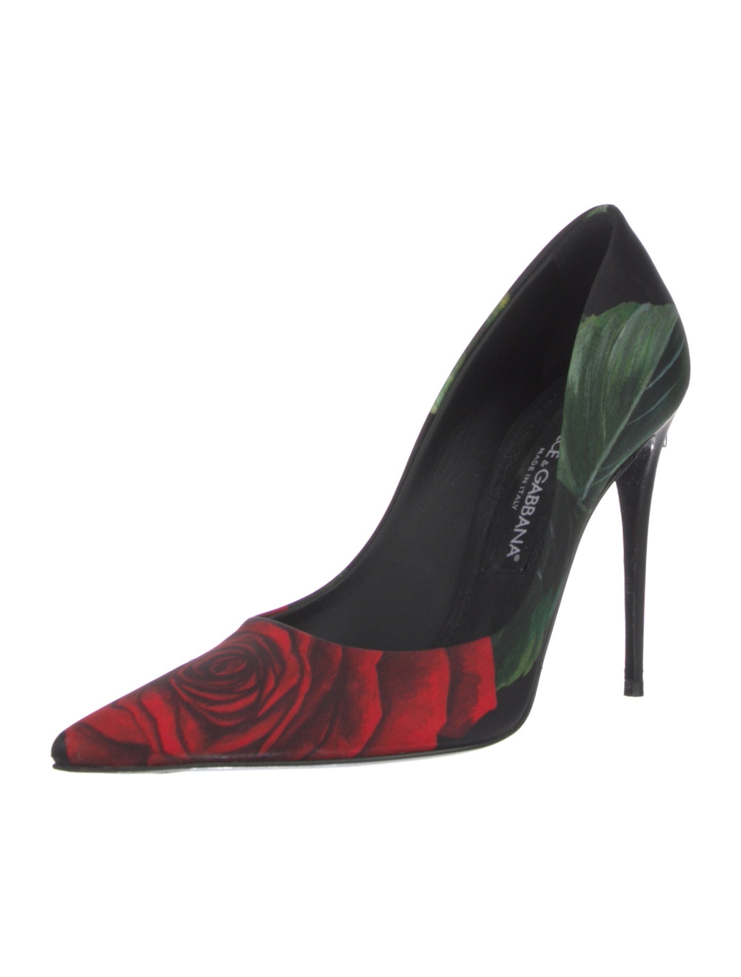 Dolce & Gabbana Floral Print Slingback Pumps