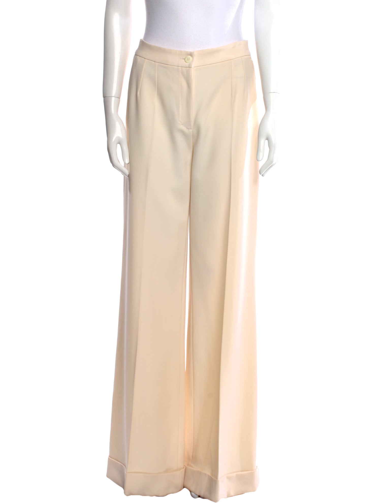 Dolce & Gabbana Virgin Wool Wide Leg Pants