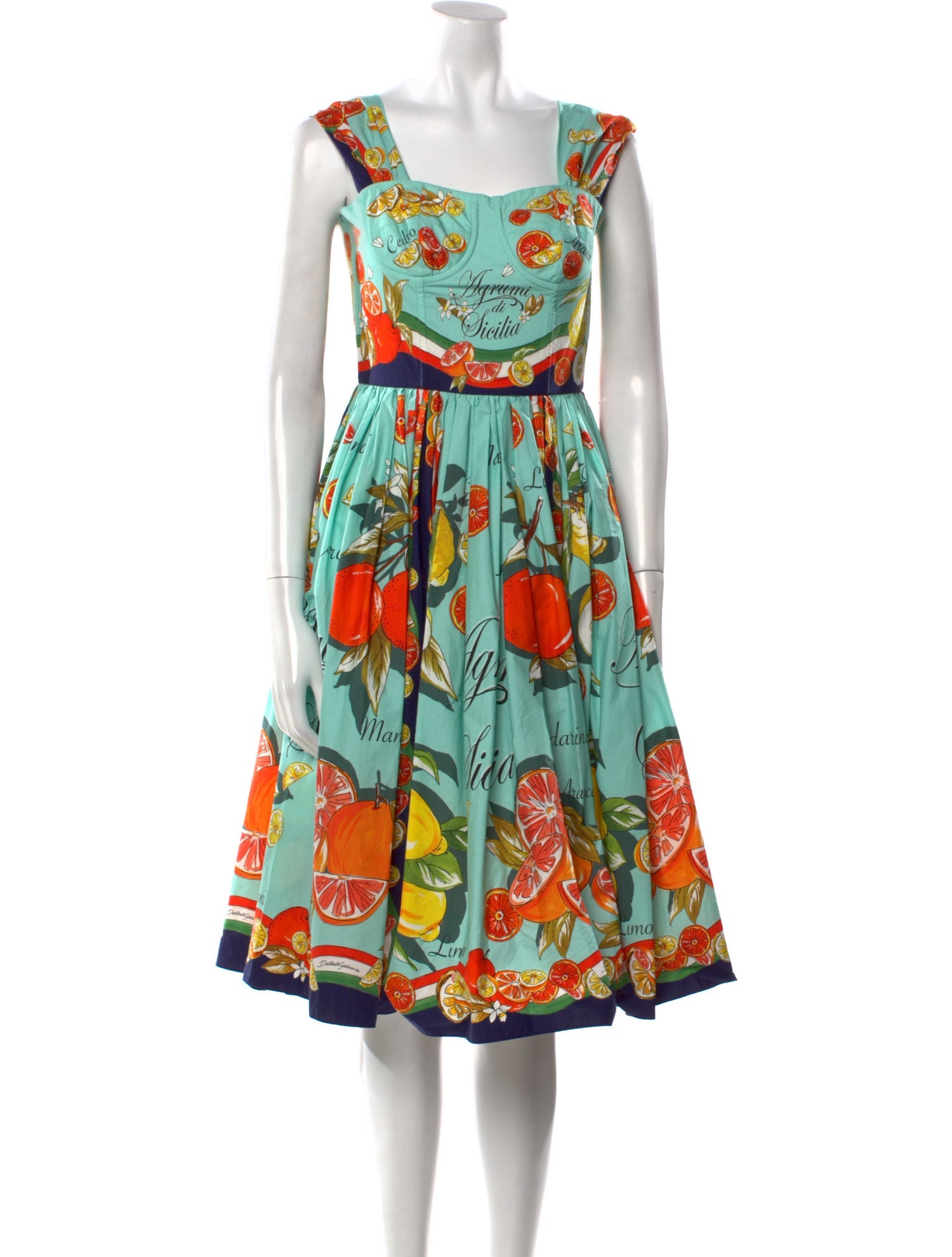 Dolce & Gabbana Floral Print Midi Length Dress