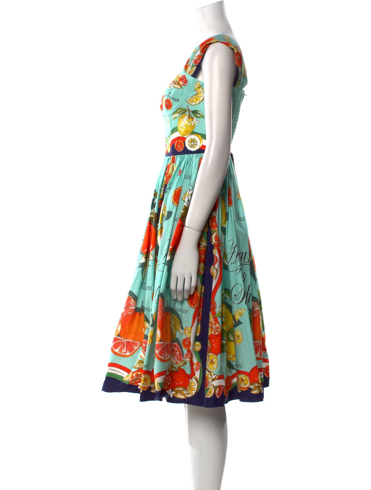 Dolce & Gabbana Floral Print Midi Length Dress