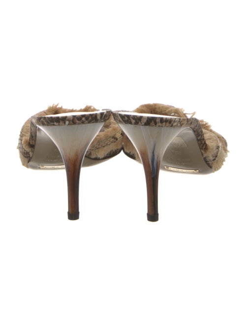 Dolce & Gabbana Leather Raw-Edge Trim Slides