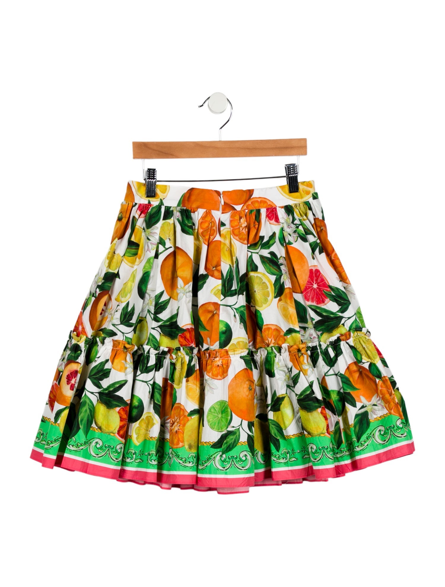 Dolce & Gabbana Girls Fruits Printed Skirt