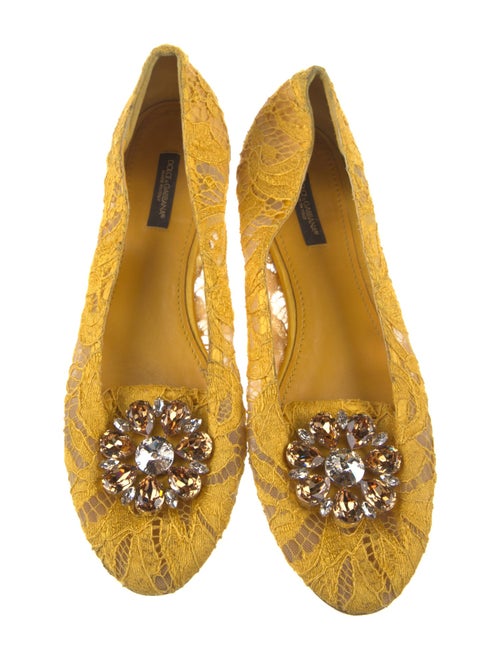 Dolce & Gabbana Lace Lace Pattern Ballet Flats