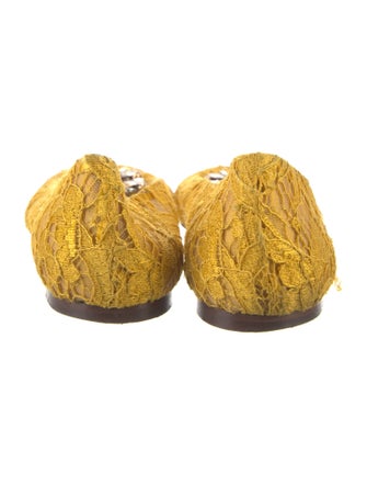 Dolce & Gabbana Lace Lace Pattern Ballet Flats