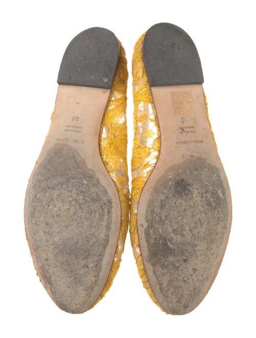 Dolce & Gabbana Lace Lace Pattern Ballet Flats