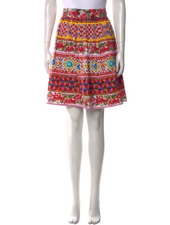 Dolce & Gabbana Floral Print Knee-Length Skirt