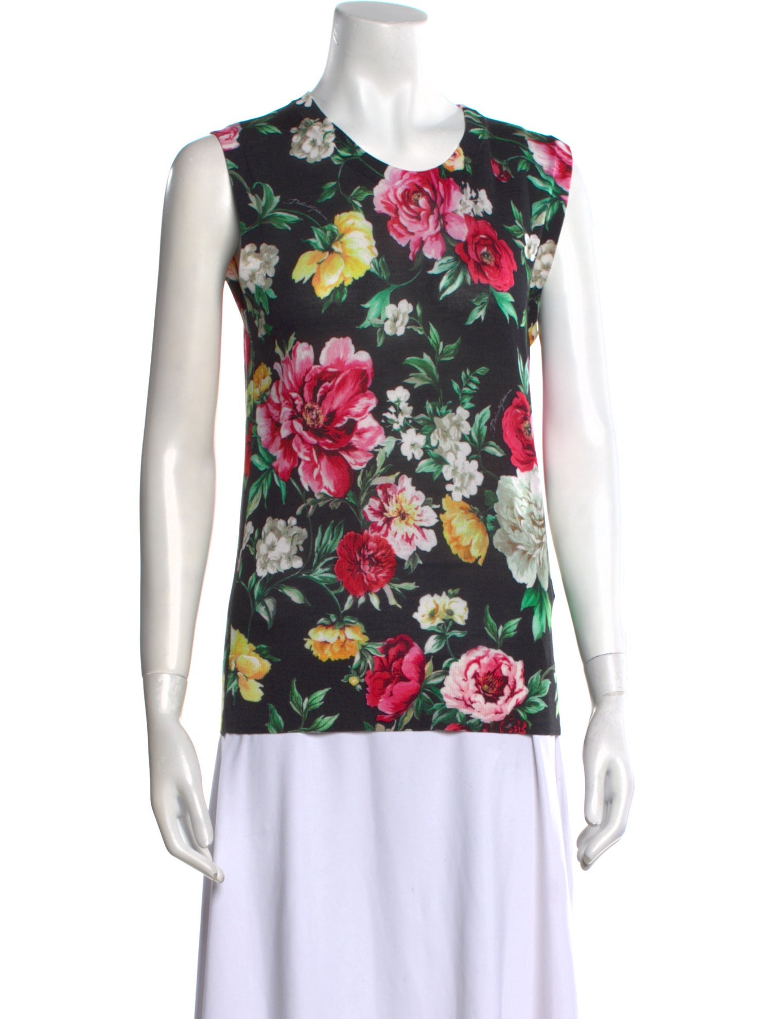 Dolce & Gabbana Silk Floral Print Blouse