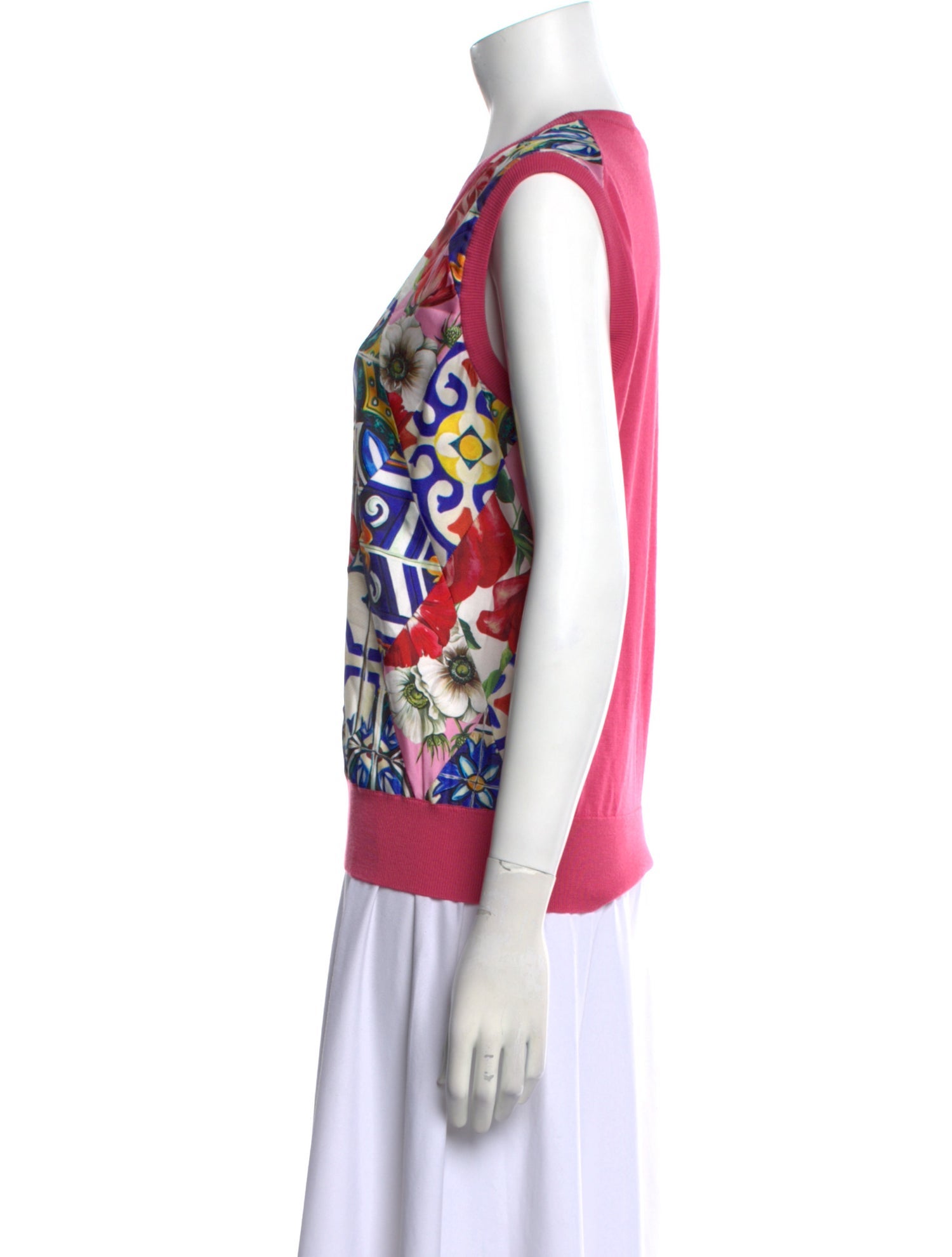 Dolce & Gabbana Cashmere Printed Top