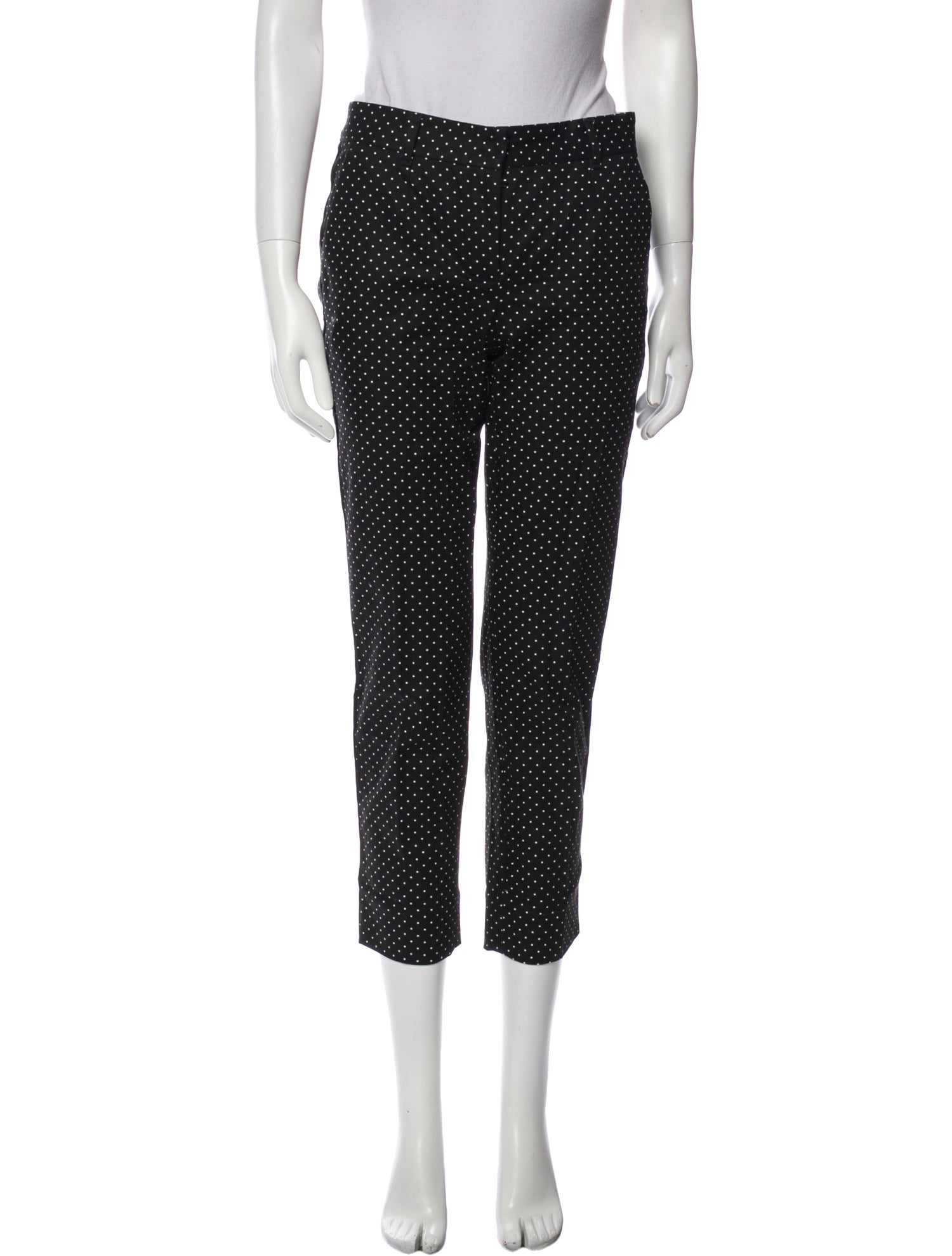 Dolce & Gabbana Polka Dot Print Straight Leg Pants