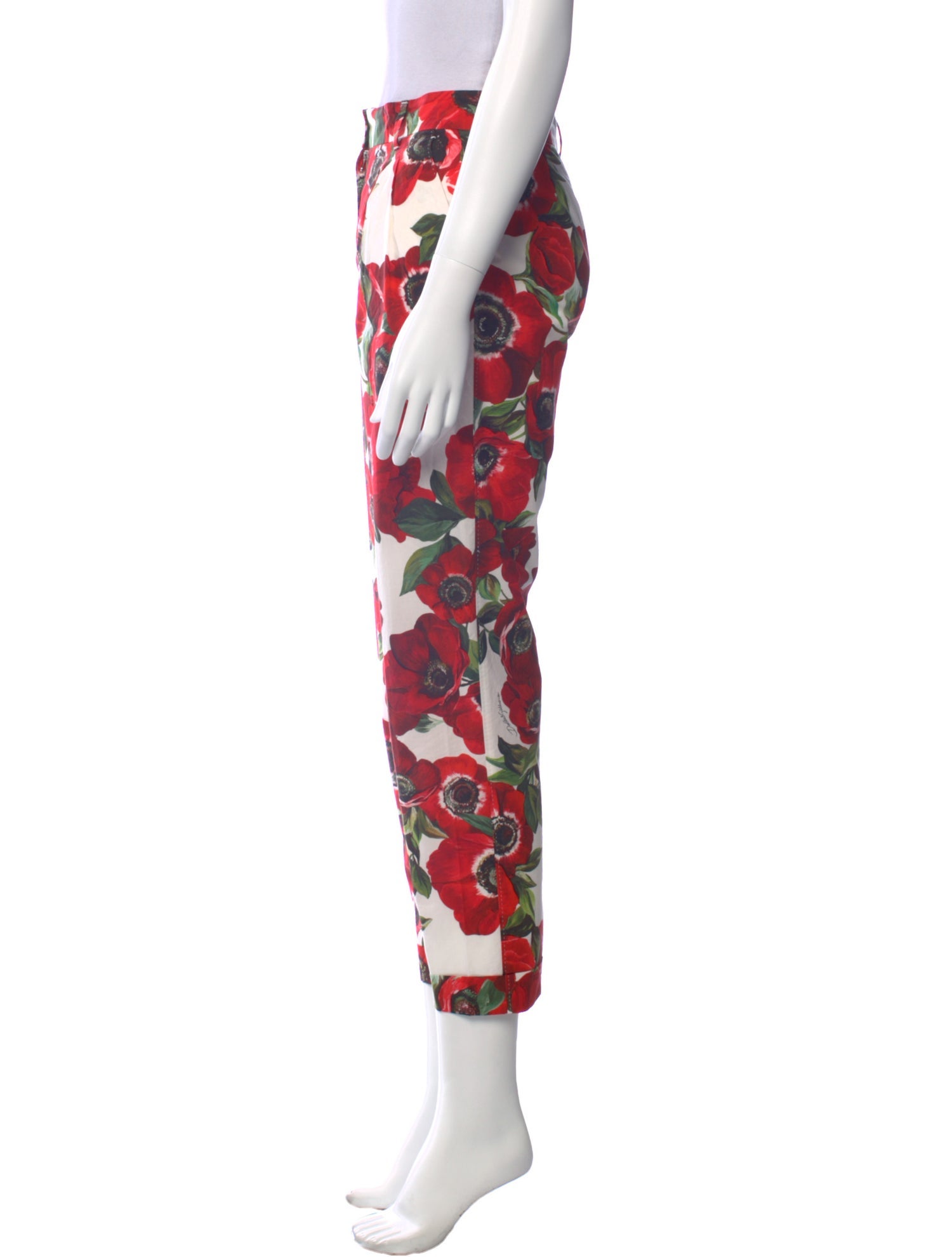 Dolce & Gabbana Floral Print Straight Leg Pants