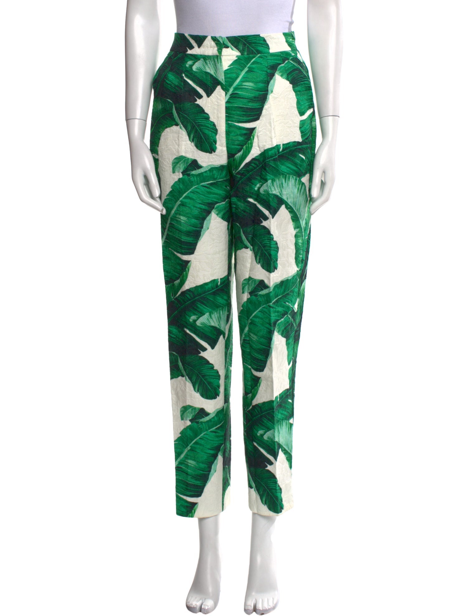 Dolce & Gabbana Silk Straight Leg Pants