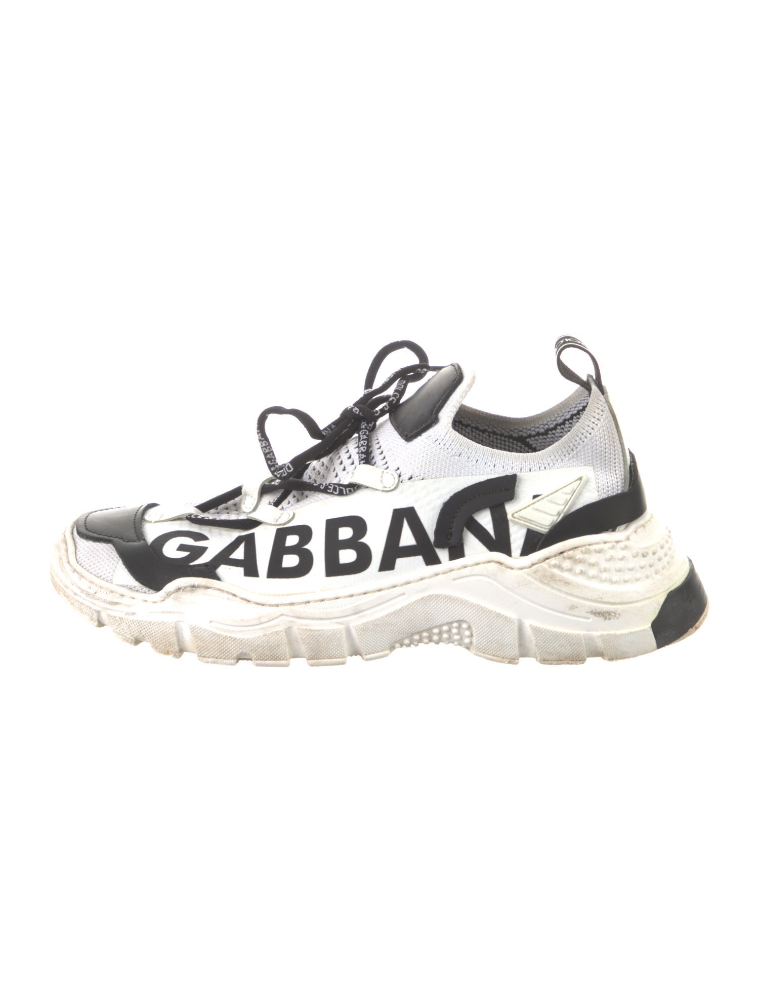 Dolce & Gabbana Leather Printed Chunky Sneakers