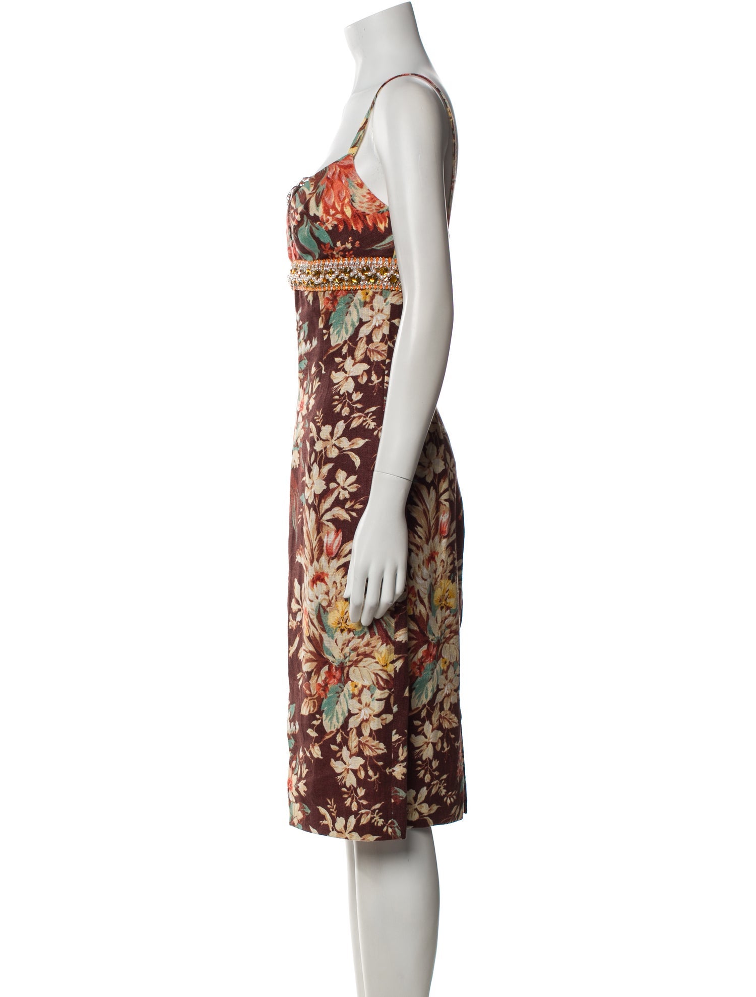 Dolce & Gabbana Linen Midi Length Dress