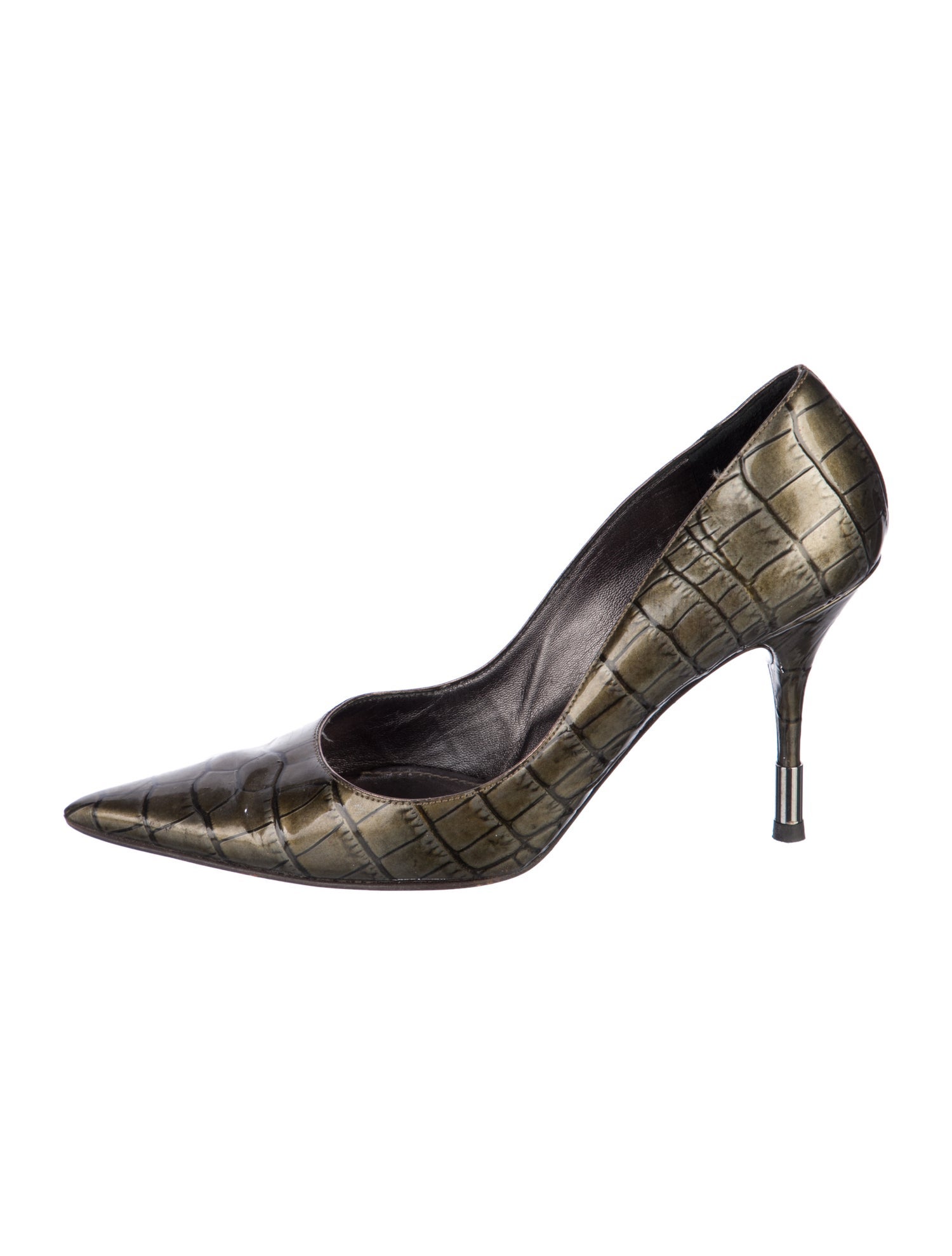 Dolce & Gabbana Embossed Leather Animal Print Pumps