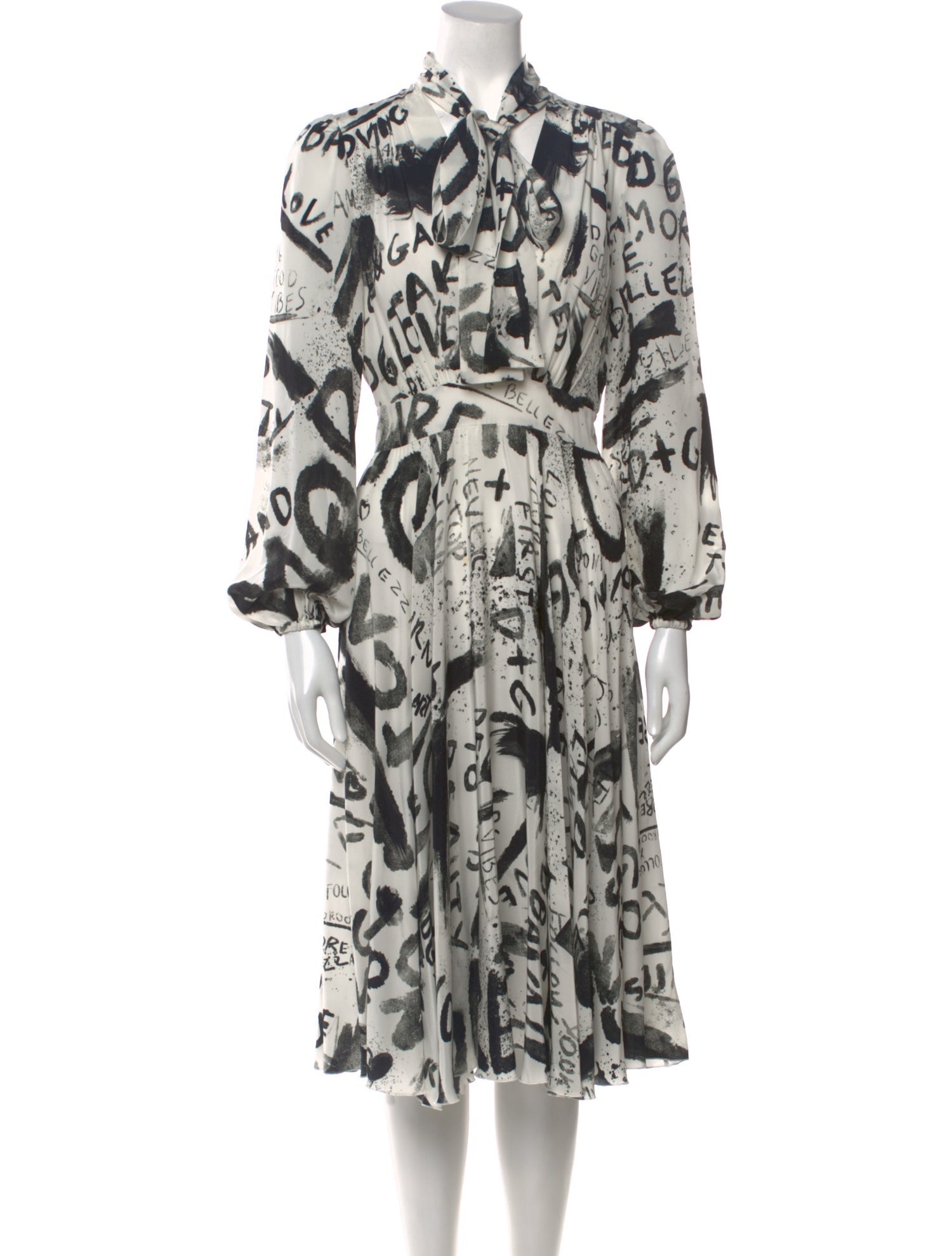 Dolce & Gabbana Silk Midi Length Dress