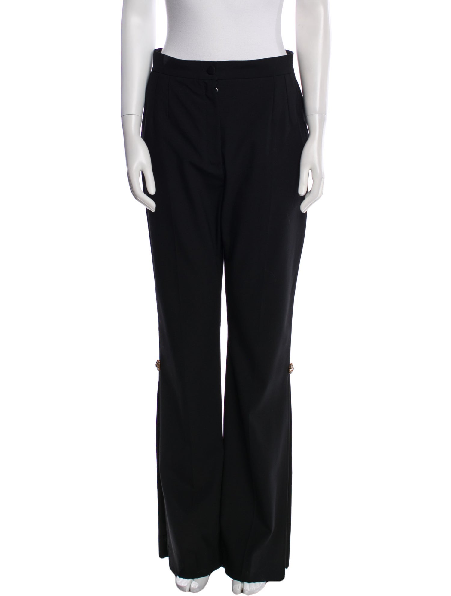 Dolce & Gabbana Virgin Wool Wide Leg Pants
