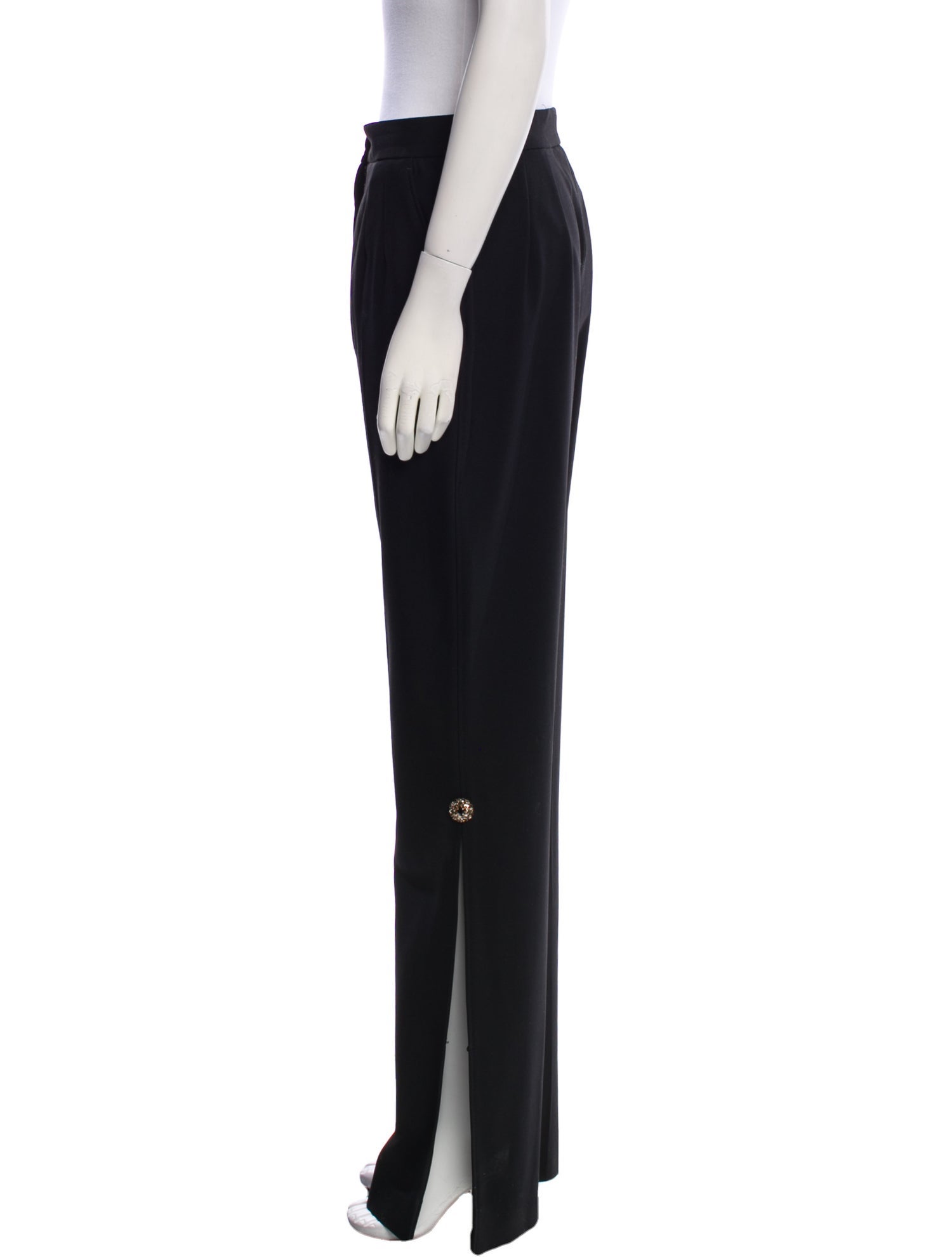 Dolce & Gabbana Virgin Wool Wide Leg Pants
