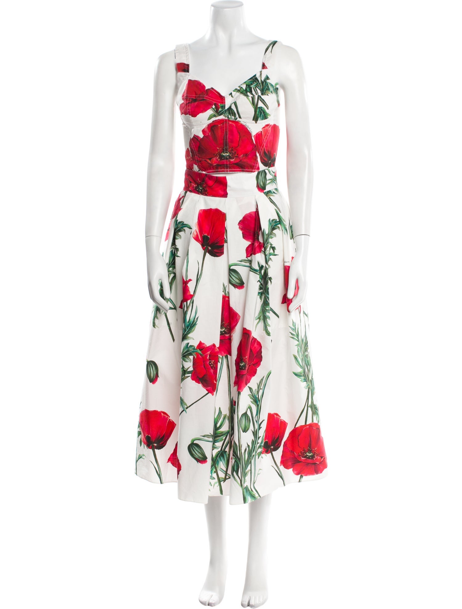 Dolce & Gabbana Printed Ruffle Embellishment Skirt Set