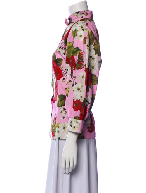 Dolce & Gabbana Printed Long Sleeve Button-Up Top