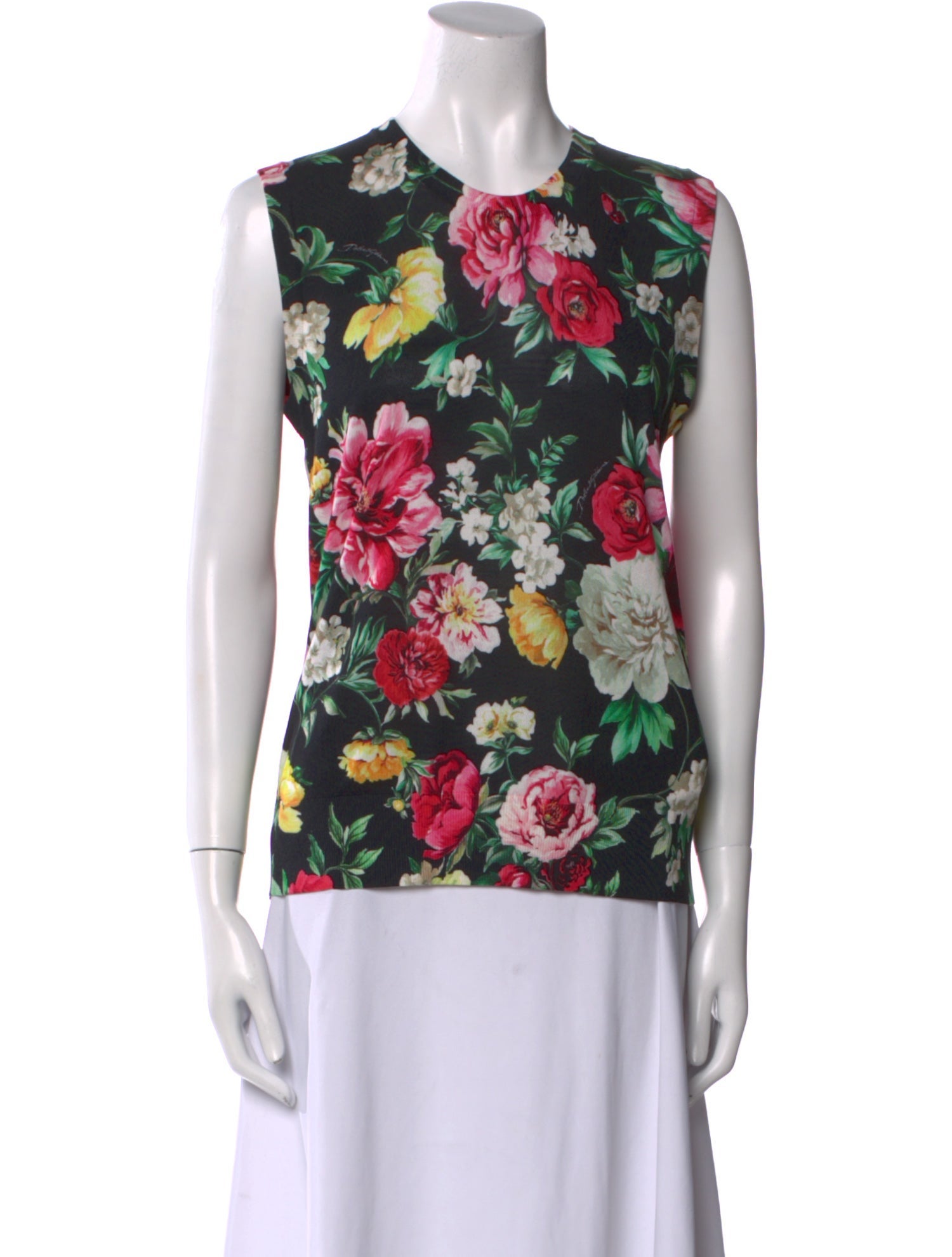 Dolce & Gabbana Silk Floral Print Blouse