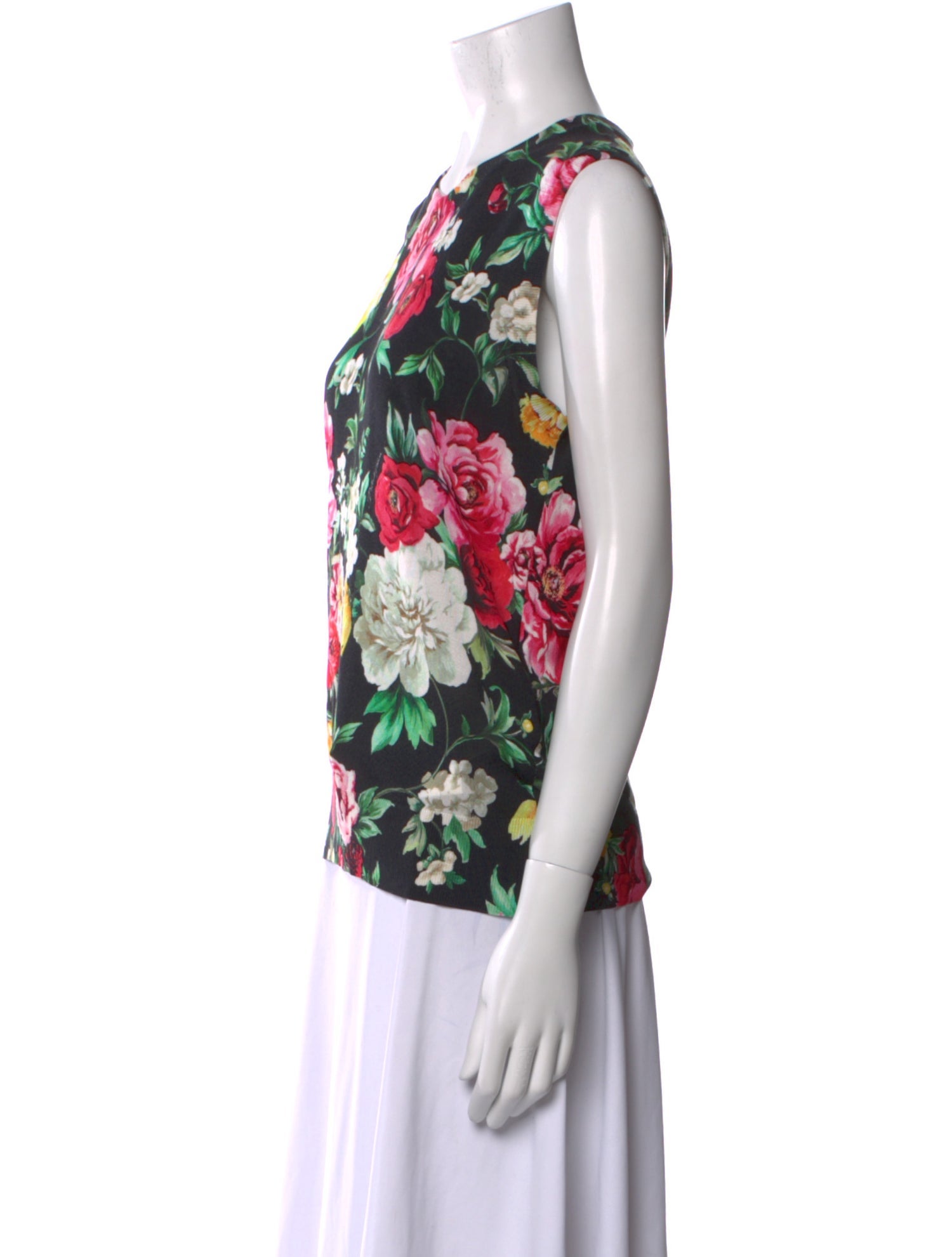 Dolce & Gabbana Silk Floral Print Blouse