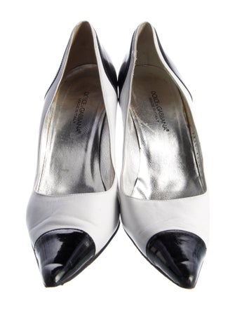 Dolce & Gabbana Leather Colorblock Pattern Pumps