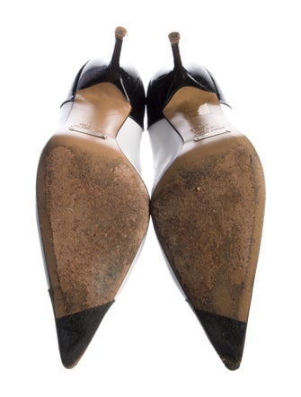 Dolce & Gabbana Leather Colorblock Pattern Pumps