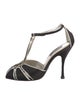 Dolce & Gabbana Satin Colorblock Pattern T-Strap Pumps