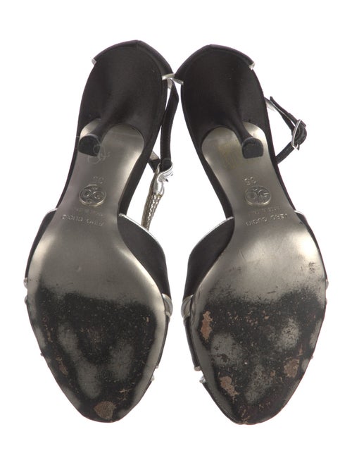 Dolce & Gabbana Satin Colorblock Pattern T-Strap Pumps