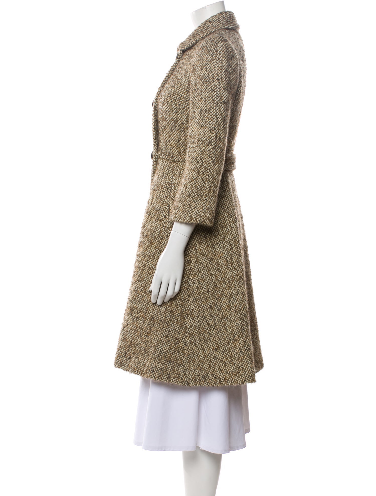 Dolce & Gabbana Tweed Pattern Peacoat