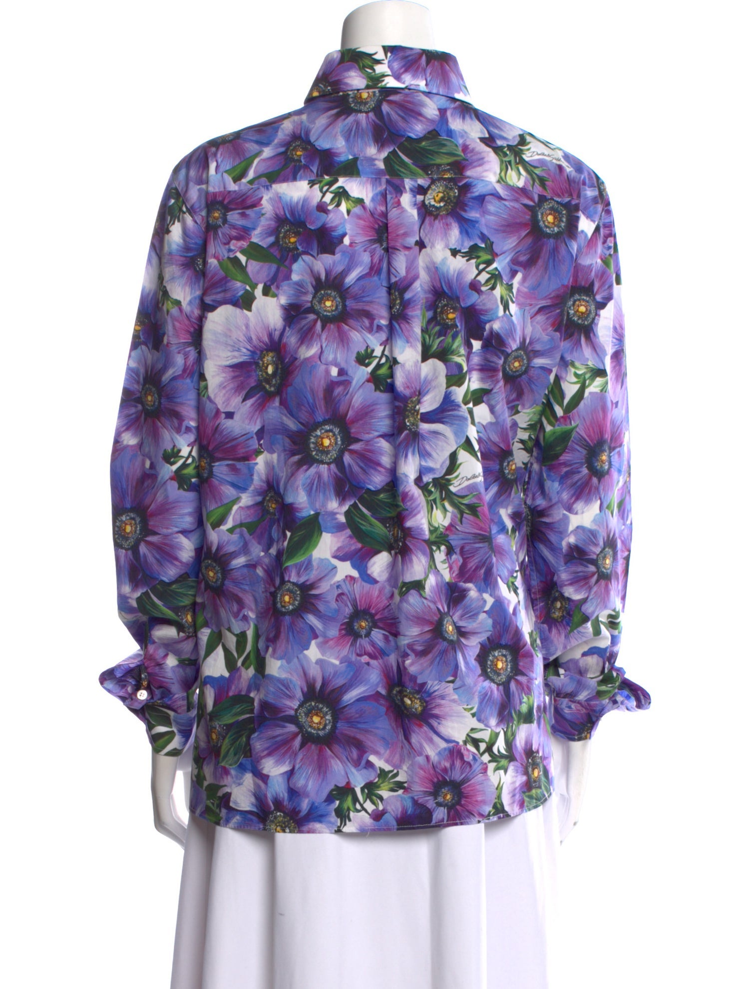 Dolce & Gabbana Floral Print Long Sleeve Blouse